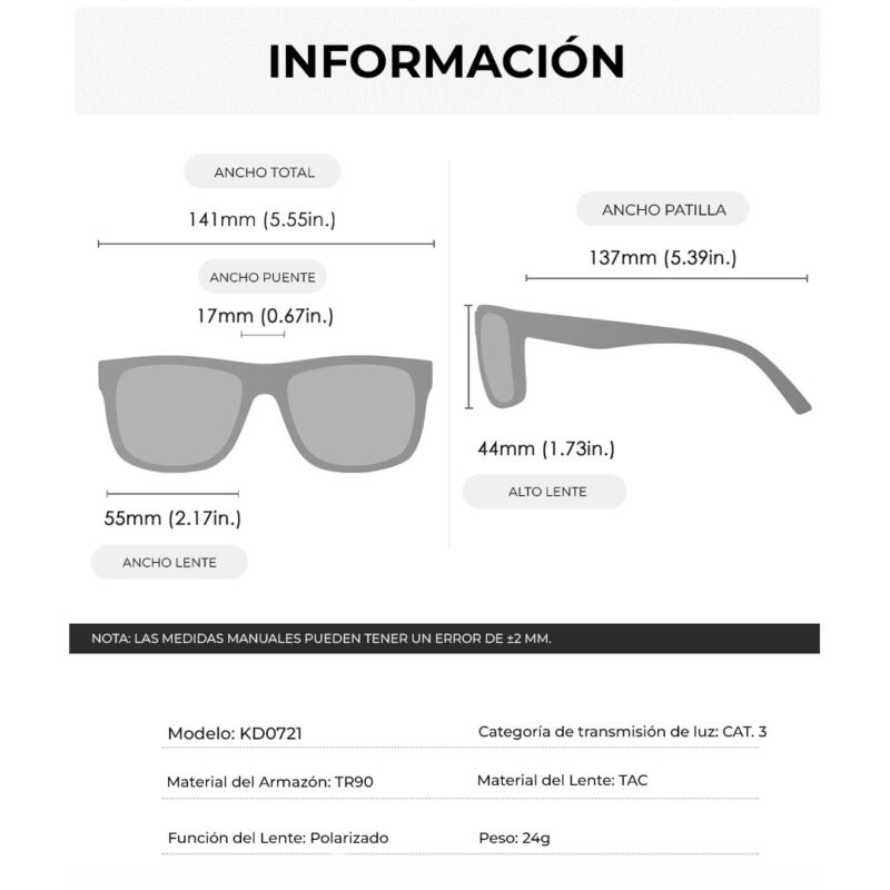 KD0721-DES-F2 Gafas de sol zurelle